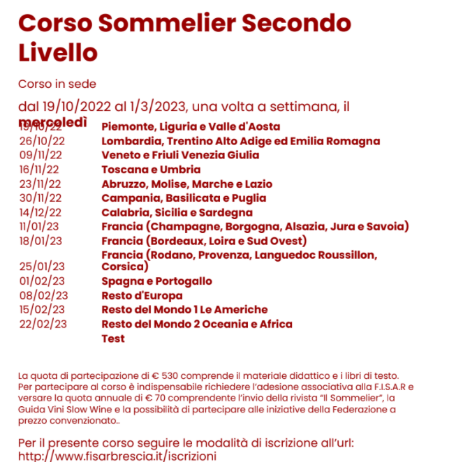 Corso Sommelier secondo livello presso Hilton DoubleTree Brescia - mercoledì – 19/10/2022 - immagine 6