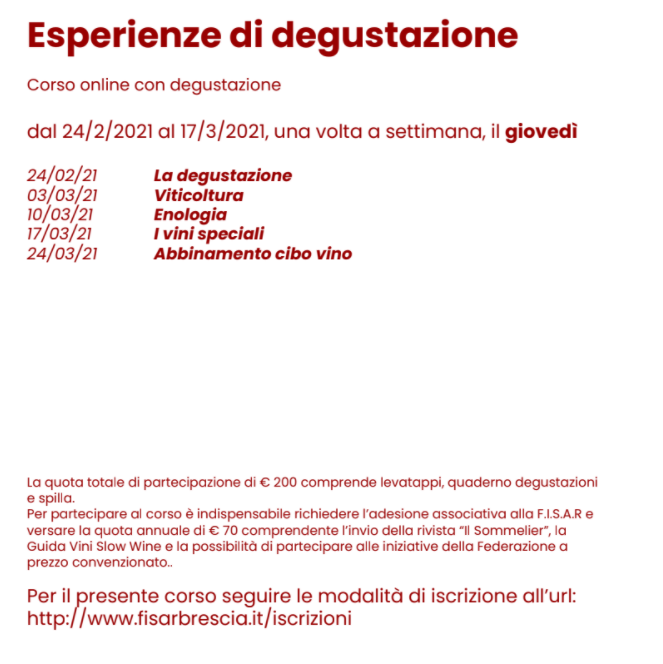 Corso di avvicinamento al vino - presso Hilton DoubleTree Brescia giovedì – 24/2/2022 - immagine 7