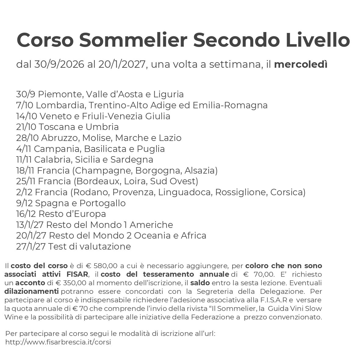 Corso Sommelier secondo livello del mercoledì – 30/9/2026 - immagine 5